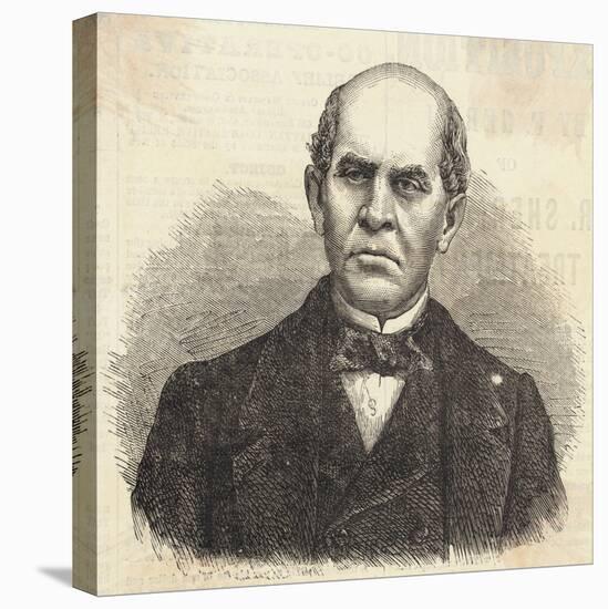 Domingo F. Sarmiento, President of the Argentine Confederation Magazine Illustration-null-Stretched Canvas