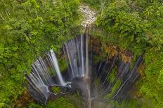 Aerial view of Tumpak Sewu waterfall in Java, Indonesia-Dominic Byrne-Framed Stretched Canvas