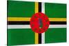 Dominica Flag Design with Wood Patterning - Flags of the World Series-Philippe Hugonnard-Stretched Canvas