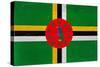 Dominica Flag Design with Wood Patterning - Flags of the World Series-Philippe Hugonnard-Stretched Canvas