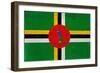 Dominica Flag Design with Wood Patterning - Flags of the World Series-Philippe Hugonnard-Framed Premium Giclee Print