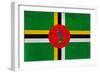 Dominica Flag Design with Wood Patterning - Flags of the World Series-Philippe Hugonnard-Framed Premium Giclee Print