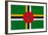 Dominica Flag Design with Wood Patterning - Flags of the World Series-Philippe Hugonnard-Framed Art Print