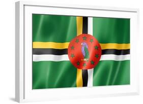 Dominica Flag-daboost-Framed Art Print