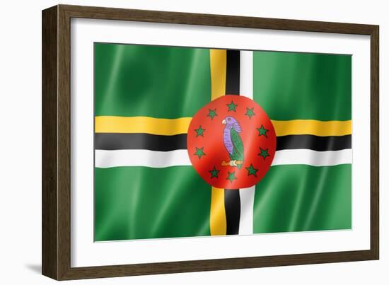 Dominica Flag-daboost-Framed Art Print