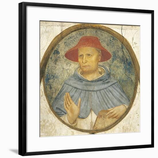 Dominican Order Genealogical Tree with Portrait of Fra Ugolino of Orvieto-null-Framed Giclee Print