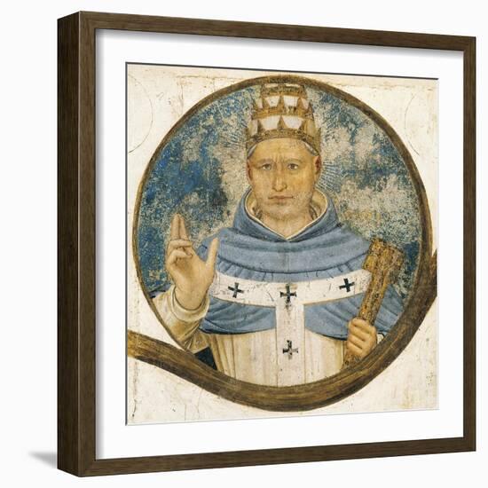 Dominican Order Genealogical Tree with Portrait of Pope Innocent V-null-Framed Giclee Print