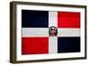 Dominican Republic Flag Design with Wood Patterning - Flags of the World Series-Philippe Hugonnard-Framed Art Print