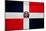 Dominican Republic Flag Design with Wood Patterning - Flags of the World Series-Philippe Hugonnard-Mounted Art Print