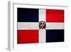 Dominican Republic Flag Design with Wood Patterning - Flags of the World Series-Philippe Hugonnard-Framed Premium Giclee Print