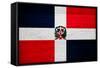 Dominican Republic Flag Design with Wood Patterning - Flags of the World Series-Philippe Hugonnard-Framed Stretched Canvas