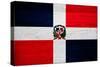 Dominican Republic Flag Design with Wood Patterning - Flags of the World Series-Philippe Hugonnard-Stretched Canvas