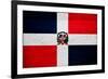 Dominican Republic Flag Design with Wood Patterning - Flags of the World Series-Philippe Hugonnard-Framed Art Print