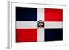 Dominican Republic Flag Design with Wood Patterning - Flags of the World Series-Philippe Hugonnard-Framed Art Print