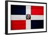 Dominican Republic Flag Design with Wood Patterning - Flags of the World Series-Philippe Hugonnard-Framed Art Print