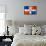 Dominican Republic Flag-daboost-Framed Stretched Canvas displayed on a wall