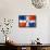 Dominican Republic Flag-daboost-Framed Stretched Canvas displayed on a wall