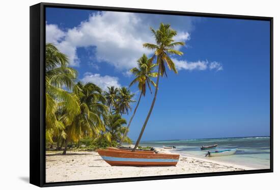 Dominican Republic, Punta Cana, Parque Nacional Del Este, Saona Island, Mano Juan-Jane Sweeney-Framed Stretched Canvas