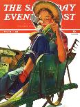 "Gardener in Wheelbarrow," Saturday Evening Post Cover, May 10, 1941-Dominice Cammerota-Giclee Print