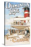 Dominion Line - Liverpool to Canada - Vintage Poster-Lantern Press-Stretched Canvas