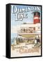 Dominion Line - Liverpool to Canada - Vintage Poster-Lantern Press-Framed Stretched Canvas