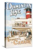 Dominion Line - Liverpool to Canada - Vintage Poster-Lantern Press-Stretched Canvas