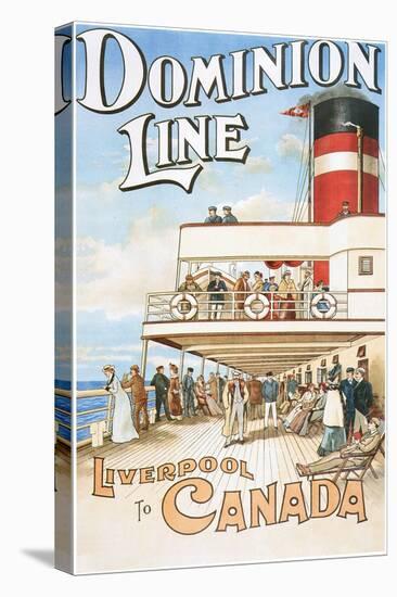 Dominion Line - Liverpool to Canada - Vintage Poster-Lantern Press-Stretched Canvas