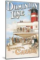 Dominion Line - Liverpool to Canada - Vintage Poster-Lantern Press-Mounted Art Print