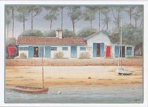 Maison de Vacances II-Dominique Perotin-Framed Art Print