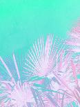 Tropical Paradise - Aqua and Pink-Dominique Vari-Art Print