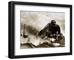 Dominon of Canada Steam Train Leaving London Kings Cross for Edinburgh, June 1938-null-Framed Photographic Print