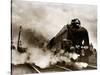 Dominon of Canada Steam Train Leaving London Kings Cross for Edinburgh, June 1938-null-Stretched Canvas