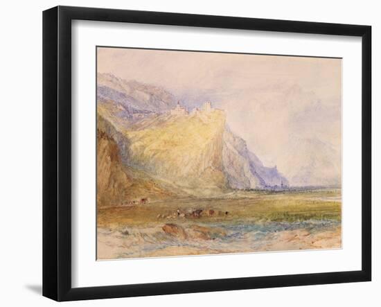 Domleschg Valley, Looking South East, Towards Schloss Ortenstein, C.1853-J. M. W. Turner-Framed Giclee Print
