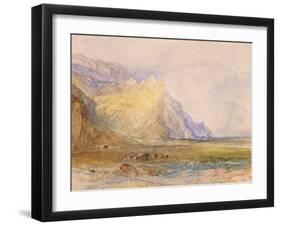 Domleschg Valley, Looking South East, Towards Schloss Ortenstein, C.1853-J. M. W. Turner-Framed Giclee Print