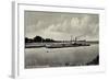 Dommitzsch Elbe, Boot, Panorama, Haus, Bäume-null-Framed Giclee Print
