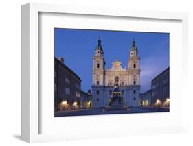 Domplatz Square with Dom Cathedral and Mariensaule Column at Dusk-Markus Lange-Framed Photographic Print