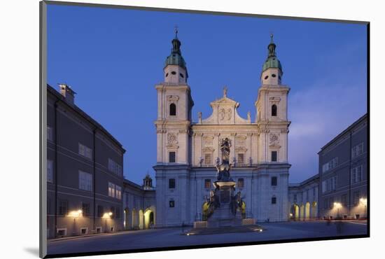 Domplatz Square with Dom Cathedral and Mariensaule Column at Dusk-Markus Lange-Mounted Photographic Print