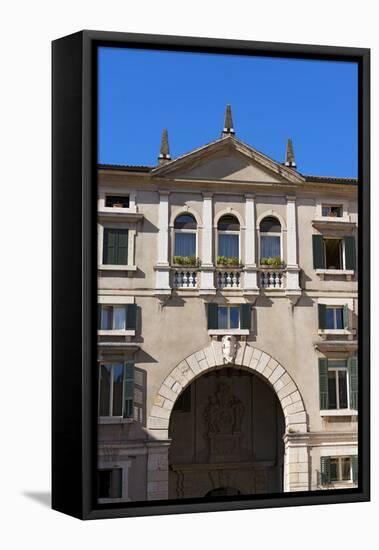 Domus Nova or Palazzo Dei Giudici - Verona Italy-Alberto SevenOnSeven-Framed Stretched Canvas