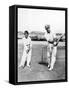 Don Bradman Gives Lesson-null-Framed Stretched Canvas