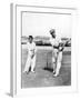 Don Bradman Gives Lesson-null-Framed Photographic Print