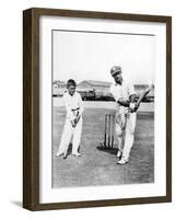 Don Bradman Gives Lesson-null-Framed Photographic Print