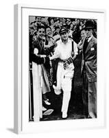 Don Bradman Going Out to Bat for the Last Time-null-Framed Photographic Print