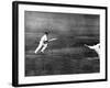 Don Bradman Square Cuts at Lord's, 1930-null-Framed Photographic Print