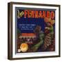 Don Fernando Brand - San Fernando, California - Citrus Crate Label-Lantern Press-Framed Art Print