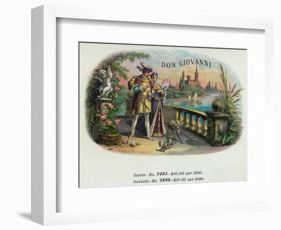 Don Giovanni Brand Cigar Inner Box Label-Lantern Press-Framed Art Print