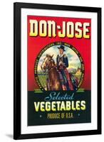 Don Jose Vegetables Label-null-Framed Art Print