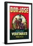 Don Jose Vegetables Label-null-Framed Art Print