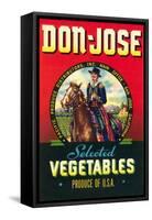 Don Jose Vegetables Label-null-Framed Stretched Canvas