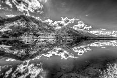 Part of the Chugach Mountain Range Reflecting in Summit Lake - Kenai Peninsula-Don Mennig-Framed Stretched Canvas