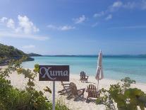 Bahamas, Exuma Island. Chairs on Beach-Don Paulson-Photographic Print